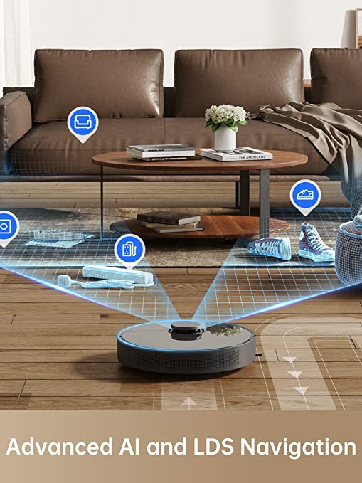 Dreame D10s Plus Robot Vacuum and Mop Combo with Auto-Empty Dock, 3000Pa Suction, Smart Mapping, Wi-Fi Connected - Perfect for Hardwood Floors & Pet Hair Cleaning in Large Homes