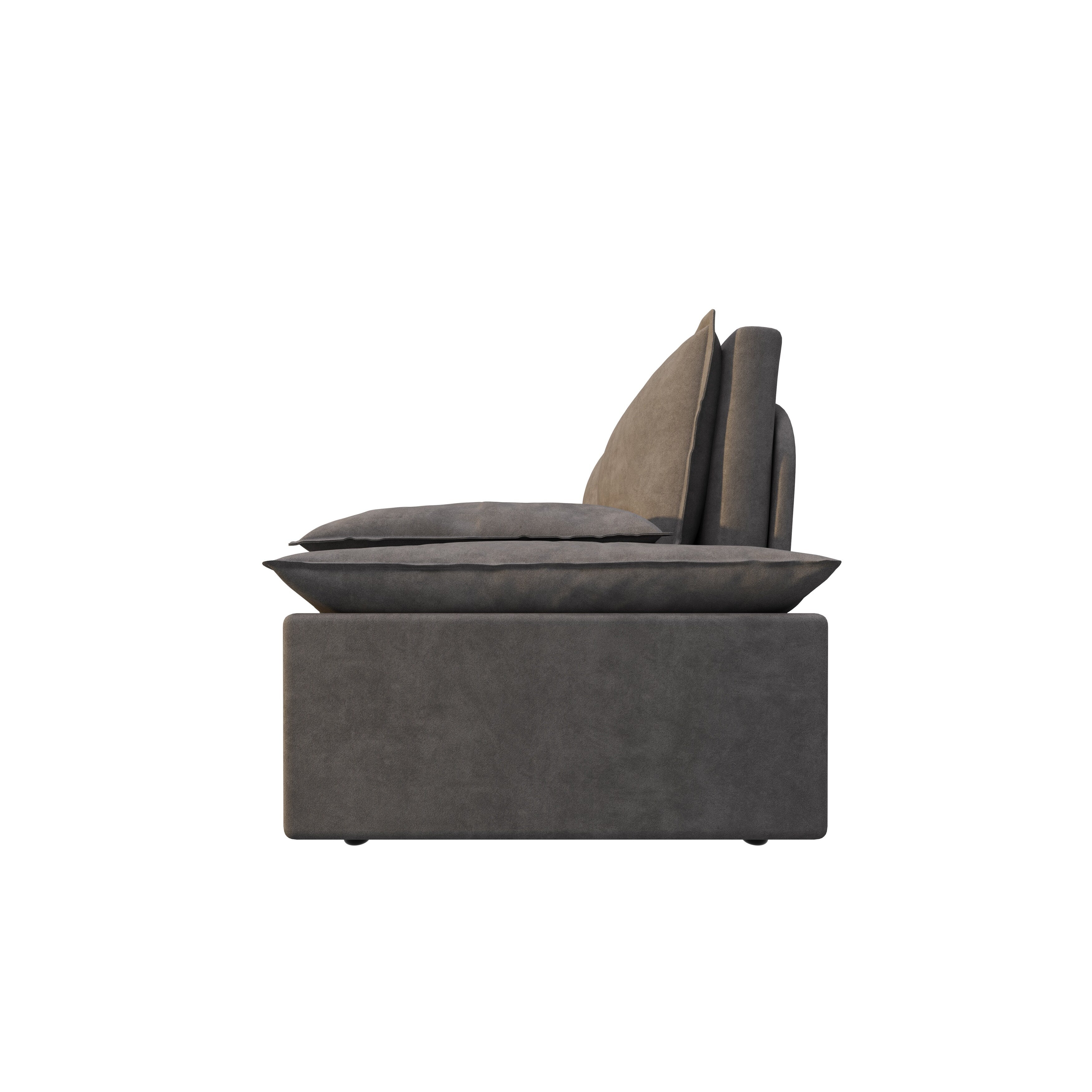 3 in 1 Convertible Sleeper Sofa Bed - Queen Size Pull Out Couch with Velvet Upholstery & Pillows - Space Saving Furniture for Small Apartments, Guest Rooms & Home Offices