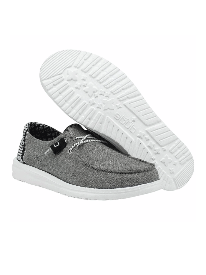 Hey Dude Youth Wendy Shoes - Comfortable Casual Sneakers for Boys & Girls | Breathable Fabric & Lightweight Design | Perfect for School, Playdates & Everyday Wear
