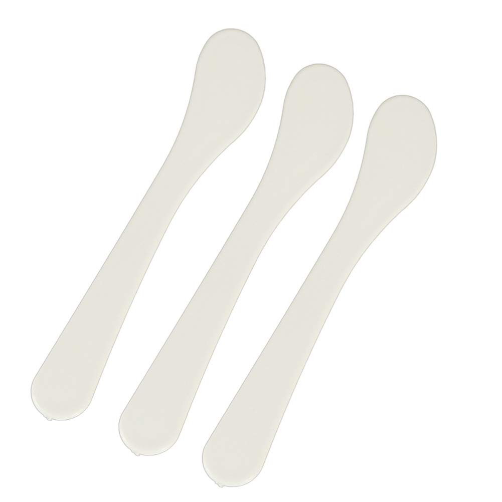 30pcs White Plastic Cosmetic Mask Mixing Spoons & Spatulas - Facial Cream Shovels, Mud Mask Scoops, Skin Care Applicators - DIY Mask Tool Set for Professional & Home Spa Treatments