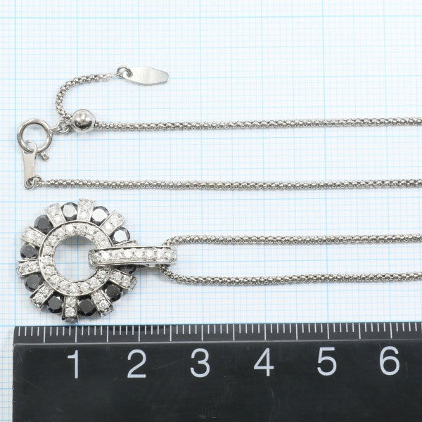 18K White Gold Black Diamond Necklace for Women - Elegant & Luxurious Jewelry Gift for Anniversary, Wedding, or Special Occasion