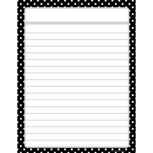 Black Polka Dot Lined Chart - Printable Graph Paper for Bullet Journaling, School Notes & Office Planning - Perfect for DIY Projects, Classroom Activities and Work Organization