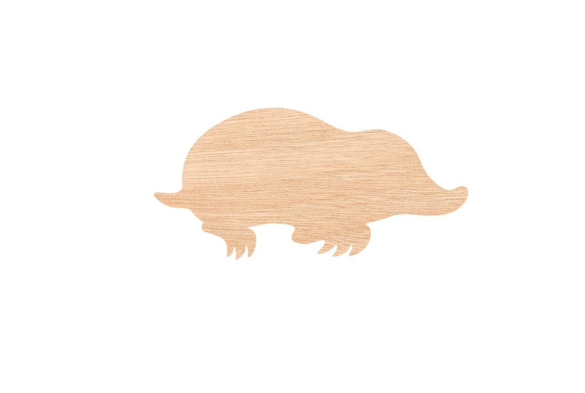 Unfinished Wooden Mole Craft Cutouts - Wildlife Animal Shapes for DIY Projects - Various Sizes up to 24 Inches - Perfect for Wood Burning, Painting, and Home Decor (1 Piece)