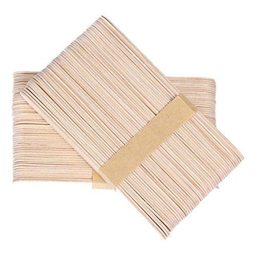 ESTAVITO 100-Pack Professional Wooden Wax Knives & Spatulas - Disposable Wax Applicators for Hair Removal, Candles, and DIY Crafts - Perfect for Salons, Spas, and Home Use