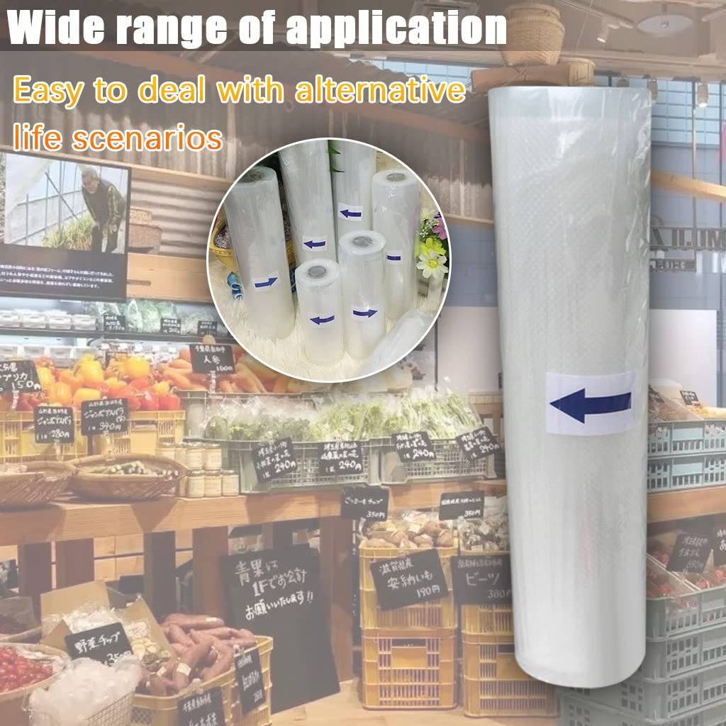 Premium Vacuum Sealer Bags for Food Storage - 25 x 500cm Fresh Kitchen Sealer Bags for Fruits, Vegetables & Meal Prep | Airtight Vacuum Packaging for Sous Vide, Freezing & Sous Vide Cooking