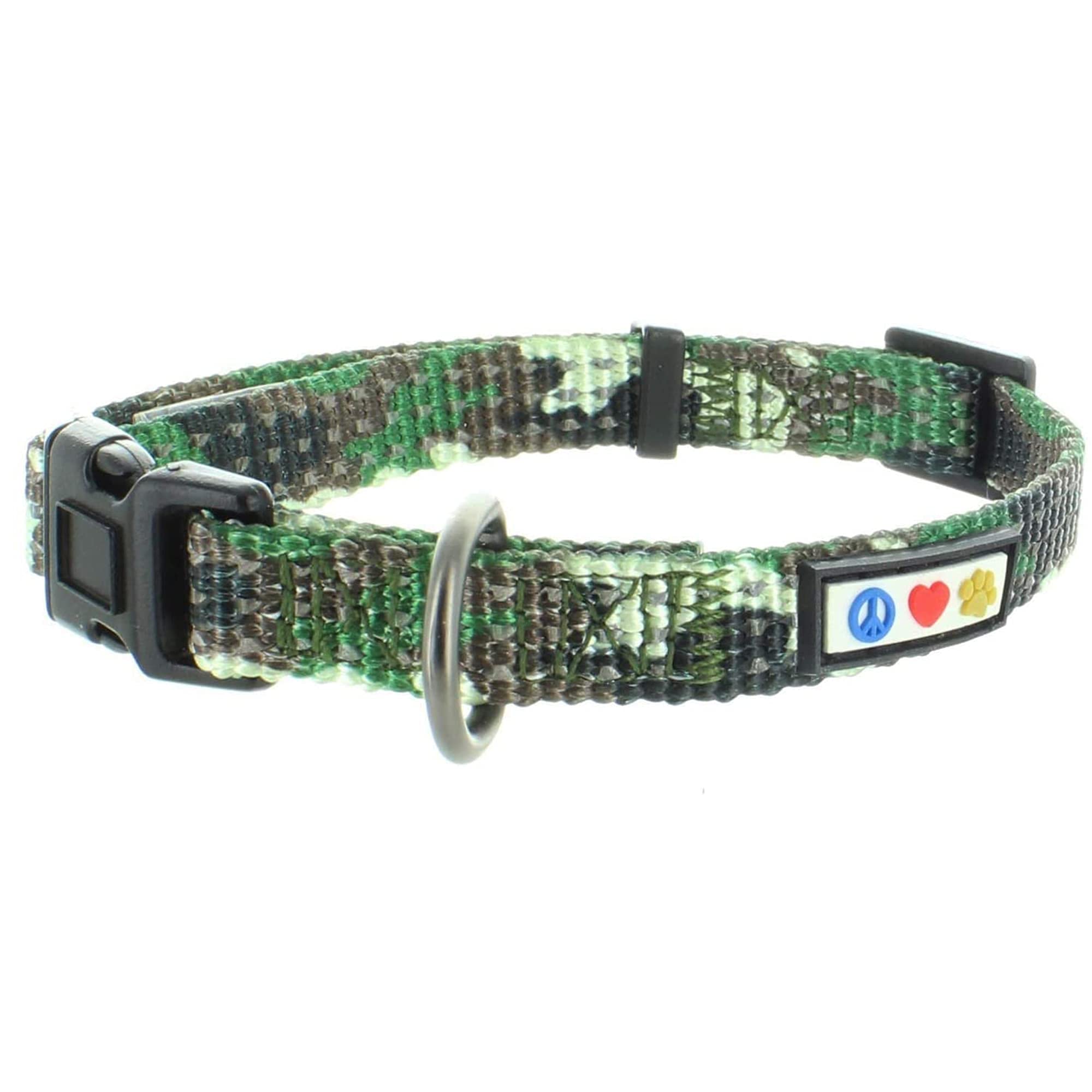 Pawtitas Reflective Dog Harness Collar Leash Set - Large Green Camo Value Bundle for Walking Running & Night Safety | Durable Pet Gear for Outdoor Adventures