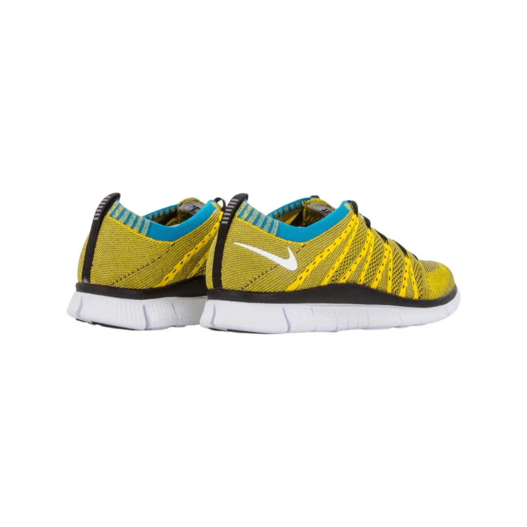 Nike Free Flyknit HTM Running Shoes for Men - Lightweight, Breathable & Comfortable - Yellow Black White - Perfect for Jogging, Gym Workouts & Daily Wear
