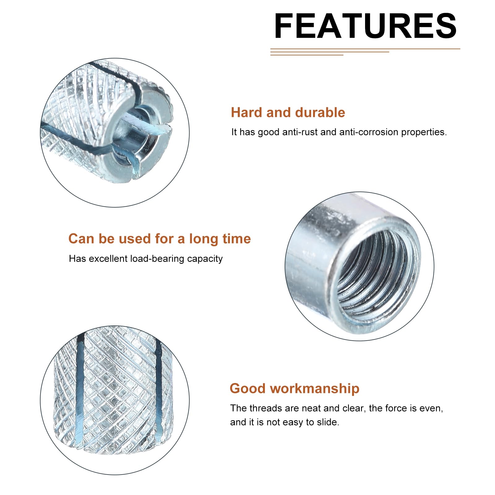 M8 x 30mm Drop-in Anchors - 10 Pack - Heavy Duty Carbon Steel Sleeve Anchors for Drywall, Hollow Bricks & Plaster - Expansion Anchors for Secure Mounting (Silver) - Perfect for Shelves, TV Brackets & Fixture Installation