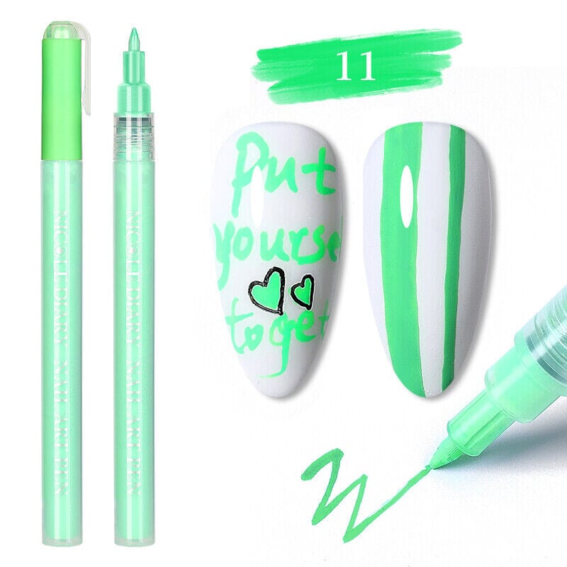 Nicole Diary Nail Art Pen - Professional Nail Painting Tool for DIY Manicures at Home, Salon & Travel | Perfect for Gel, Acrylic & Regular Polish Application