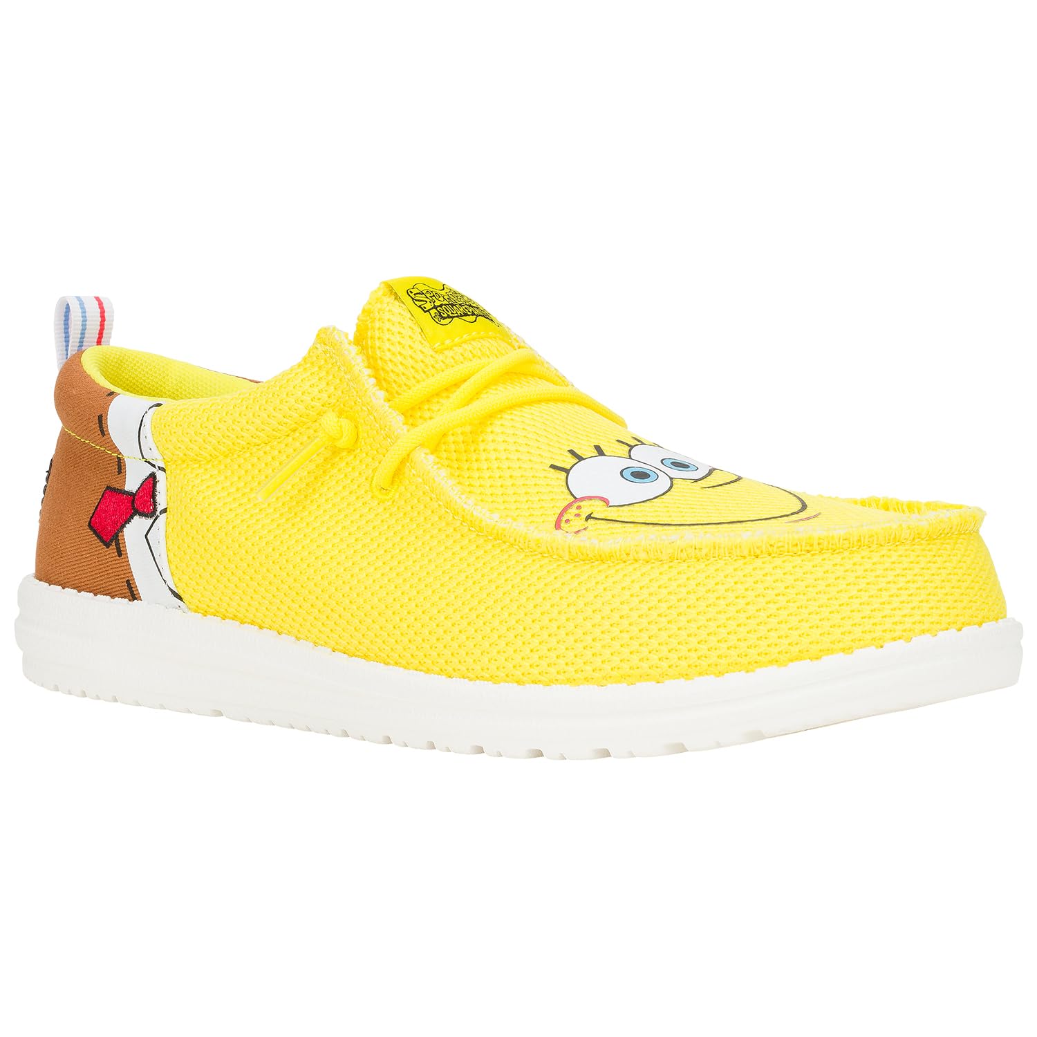 HEYDUDE X Spongebob Men's Slip-On Loafers - Lightweight Comfortable Casual Shoes for Walking, Travel & Everyday Wear