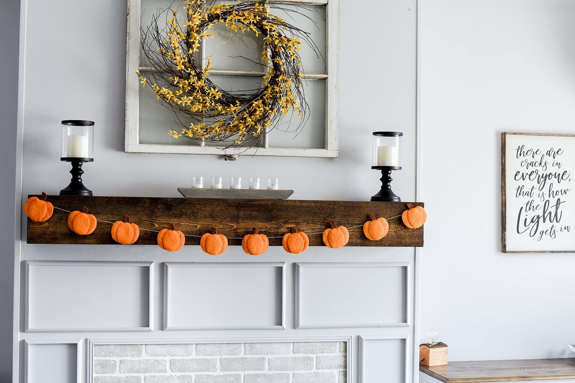 Premium Nivas Pumpkin Garland - Autumn Fall Decor for Wall Hanging | Farmhouse & Halloween Pumpkin Decorations | Perfect for Thanksgiving, Home Decor, and Seasonal Party Decorations