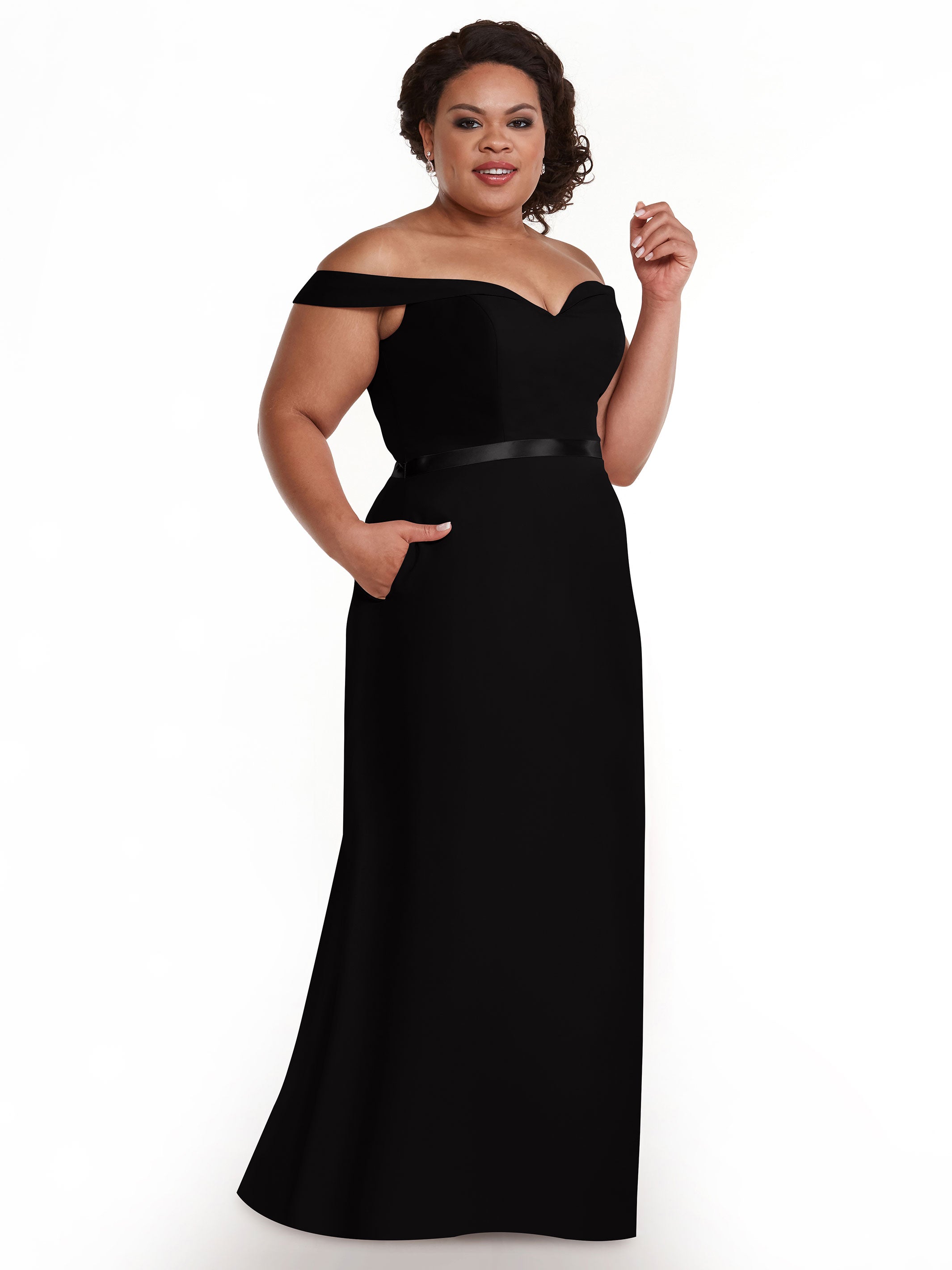 Elegant Off-The-Shoulder Chiffon A-Line Bridesmaid Dress with Sash - Style 80145 | Perfect for Weddings, Formal Events & Special Occasions