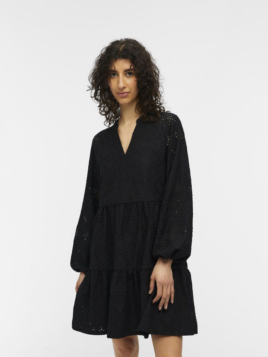 FEODORA Mini Dress for Women - Elegant Black Short Sleeve Party Cocktail Dress - Perfect for Night Out, Date Night, and Special Occasions