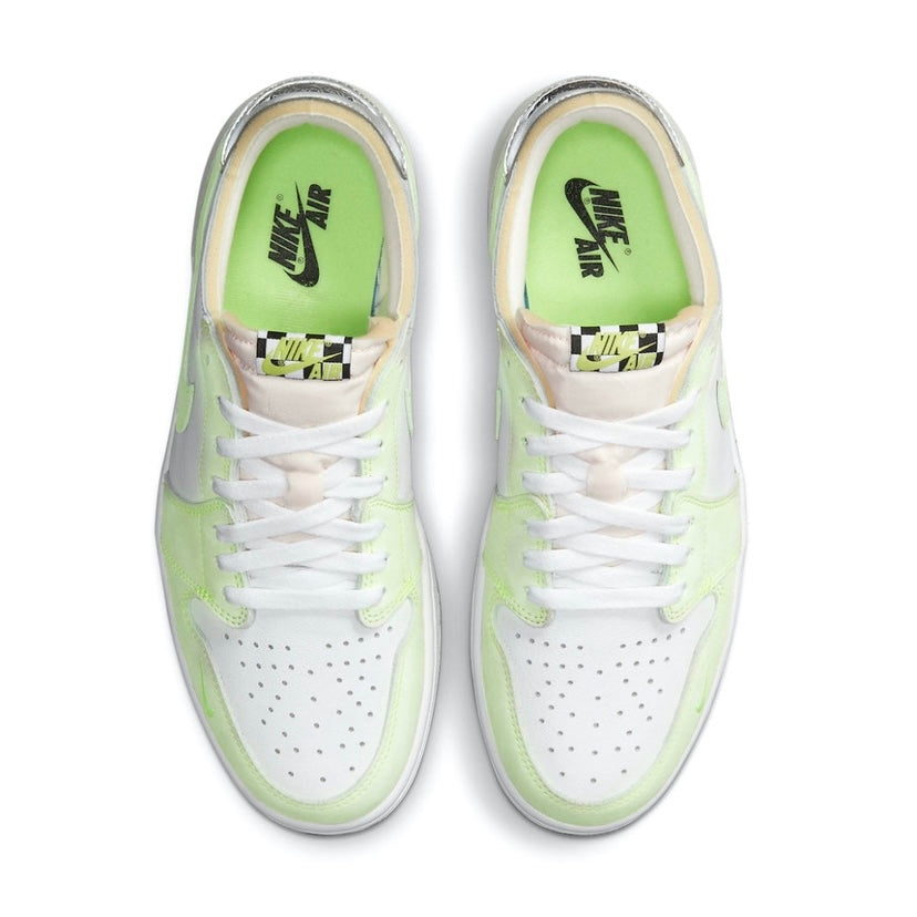 Air Jordan 1 Low OG Sneakers - White/Ghost Green/Black Colorway | Men's Basketball Shoes for Casual Wear & Street Style