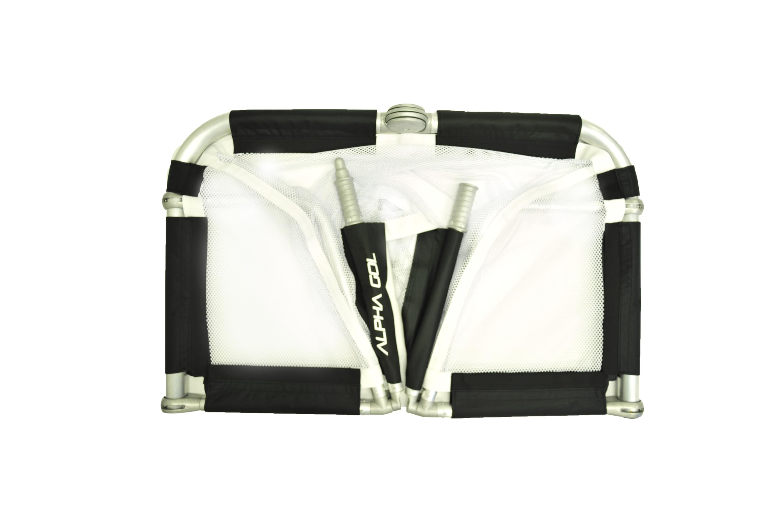 Alpha Goal - Portable Aluminum Folding Soccer Goal with Carry Bag - Perfect for Backyard Practice, Training & Youth Games