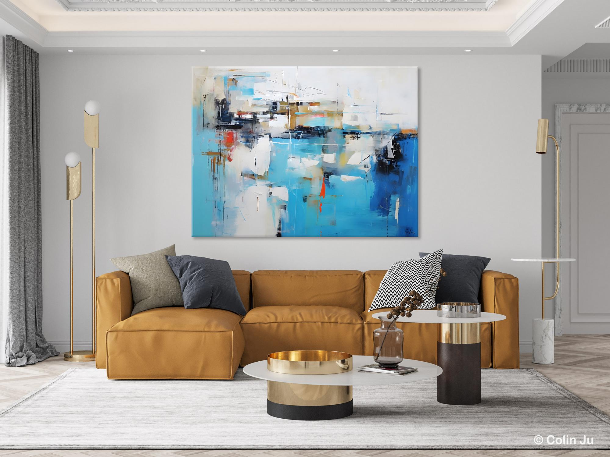Hand Painted Abstract Acrylic Wall Art - Modern Contemporary Original Painting for Living Room & Dining Room Decor - Perfect for Home, Office, and Gift Giving