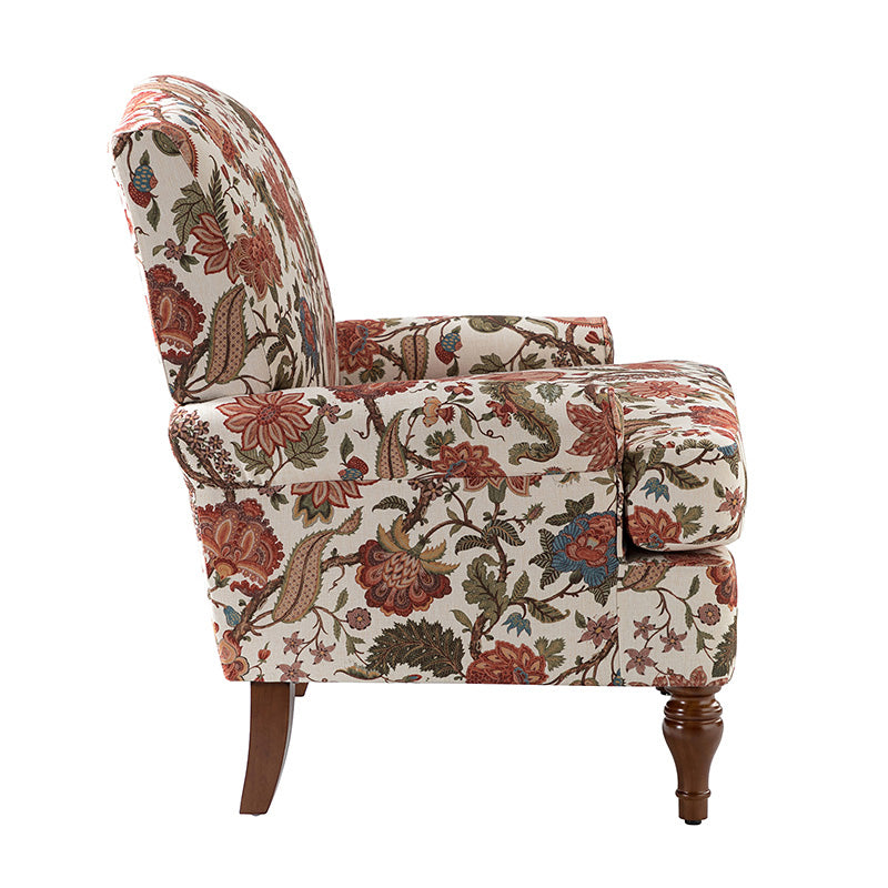 Dominik Armchair - Modern Accent Chair for Living Room, Bedroom & Office - Stylish Upholstered Lounge Chair with Wooden Legs - Perfect for Relaxing, Reading & Decor