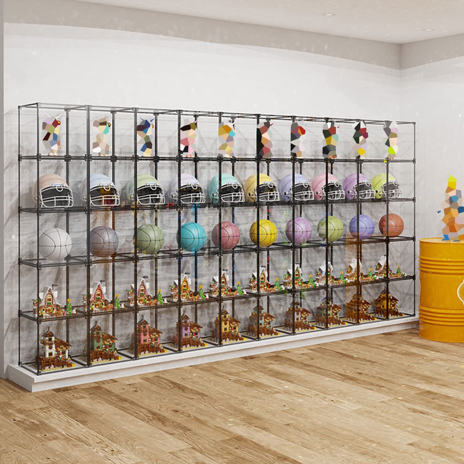 Clear Acrylic Display Case for Collectibles - Stackable Dustproof Protection Showcase for Figures, Toys & Models - Perfect for Countertop Display, Retail Stores, and Home Decor Organization