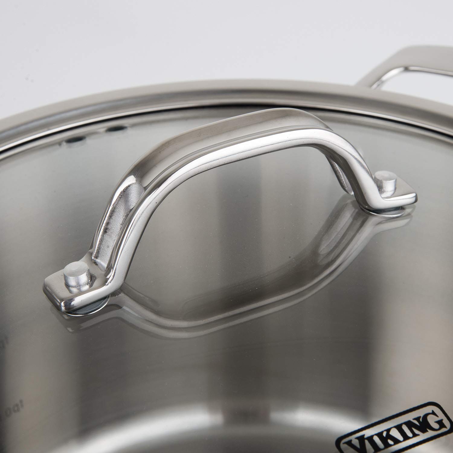 Viking 3-Ply Stainless Steel Deep Frying Pan with Glass Lid - 3.6 Quart Saute Pot - Oven & Dishwasher Safe - Induction Compatible Cookware - Perfect for Searing, Frying & Sauteing - Ideal for Home Cooking & Professional Kitchens
