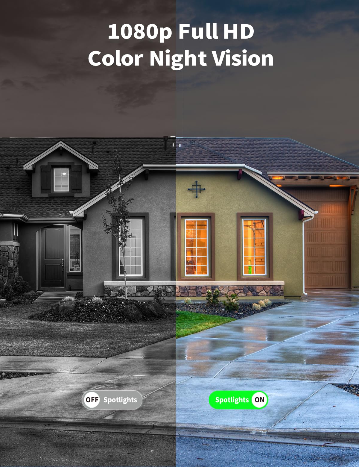 Tonton 2 Pack 1080P Wireless Outdoor Security Camera - WiFi PTZ Surveillance System with Two-Way Audio, Floodlight, Motion Detection & Human Auto Tracking | 100ft Night Vision, IP66 Weatherproof | Ideal for Home Security, Baby/Pet Monitoring & Business Surveillance