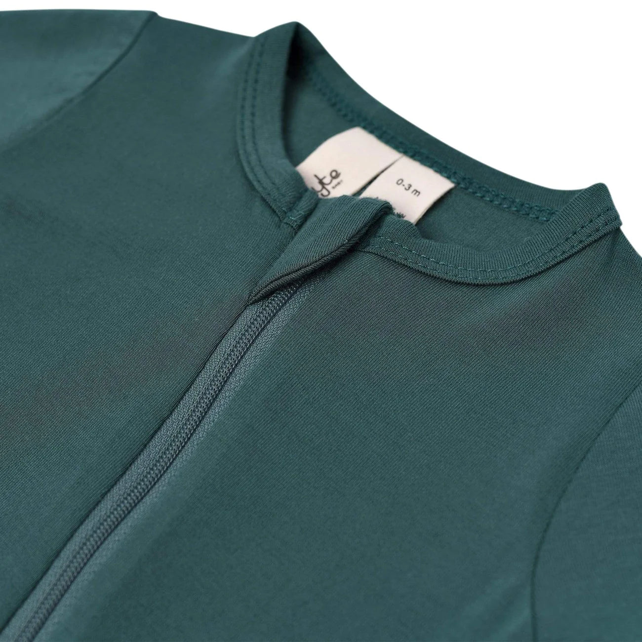 Kyte Baby Zippered Footie Pajamas - Emerald Green Soft Organic Cotton Sleepsuit for Infants & Toddlers - Cozy & Breathable for Nighttime & Naptime Comfort