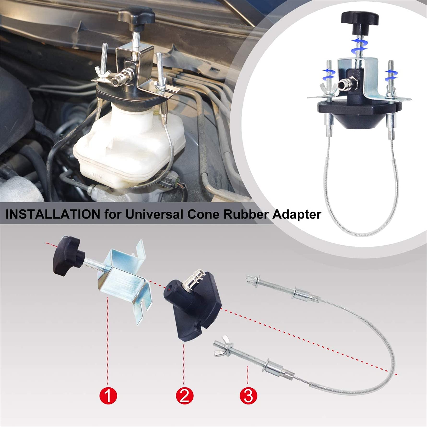 Munirater Portable 5L Air Pressure Brake & Clutch Bleeder Kit - Professional Automotive Brake Fluid Bleeding System for Cars, Trucks & Motorcycles | Perfect for DIY Garage Repairs & Mechanic Shop Maintenance
