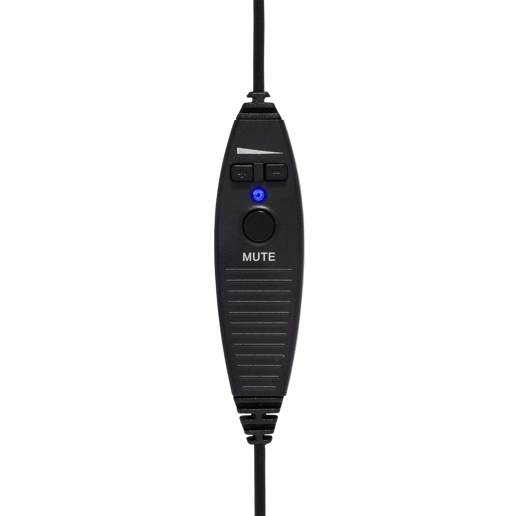 Andrea NC-181VM USB Monaural On-Ear Headset with Noise Cancelling - Single Ear Office Headphone for Call Centers, Customer Service & Remote Work (Model C1-1022300-50)
