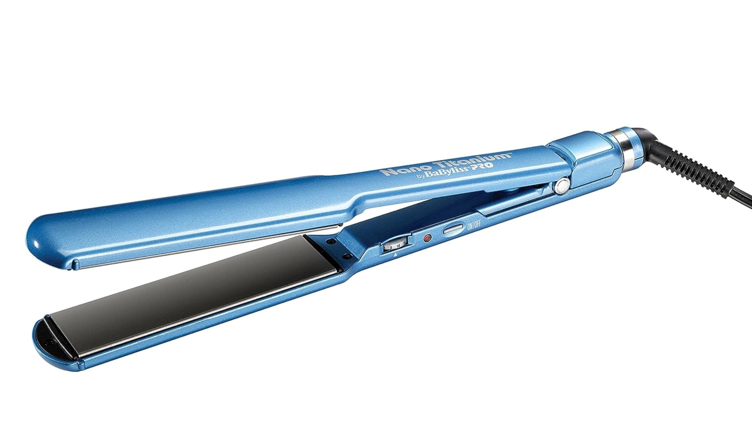 BaBylissPRO Nano Titanium & Ceramic Ultra-Slim Hair Straightener - Dual Voltage Flat Iron with Floating Plates for Salon-Quality Styling at Home & Travel