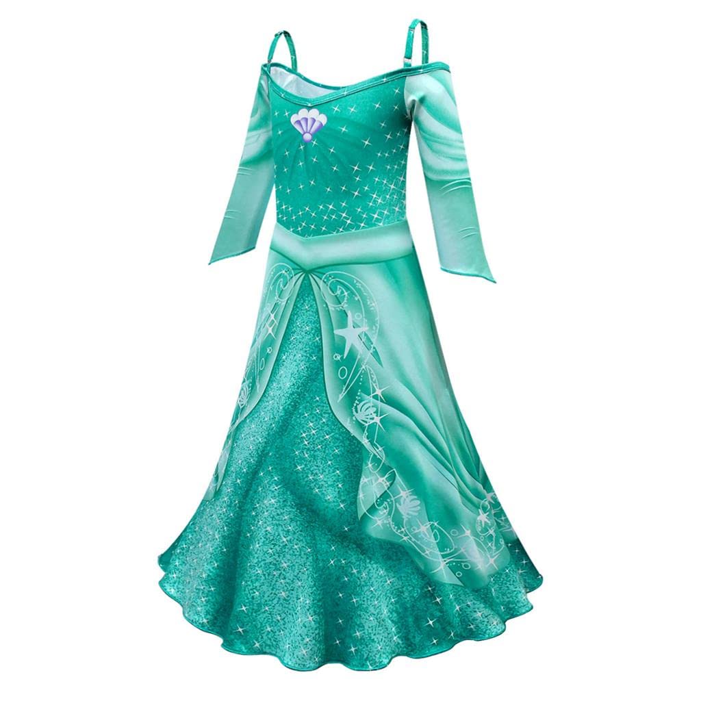 Elegant Daisy Mermaid Princess Costume for Girls | Halloween Dress Up, Birthday Party Outfit | Toddler & Kids Fancy Dress for Special Occasions & Photo Shoots