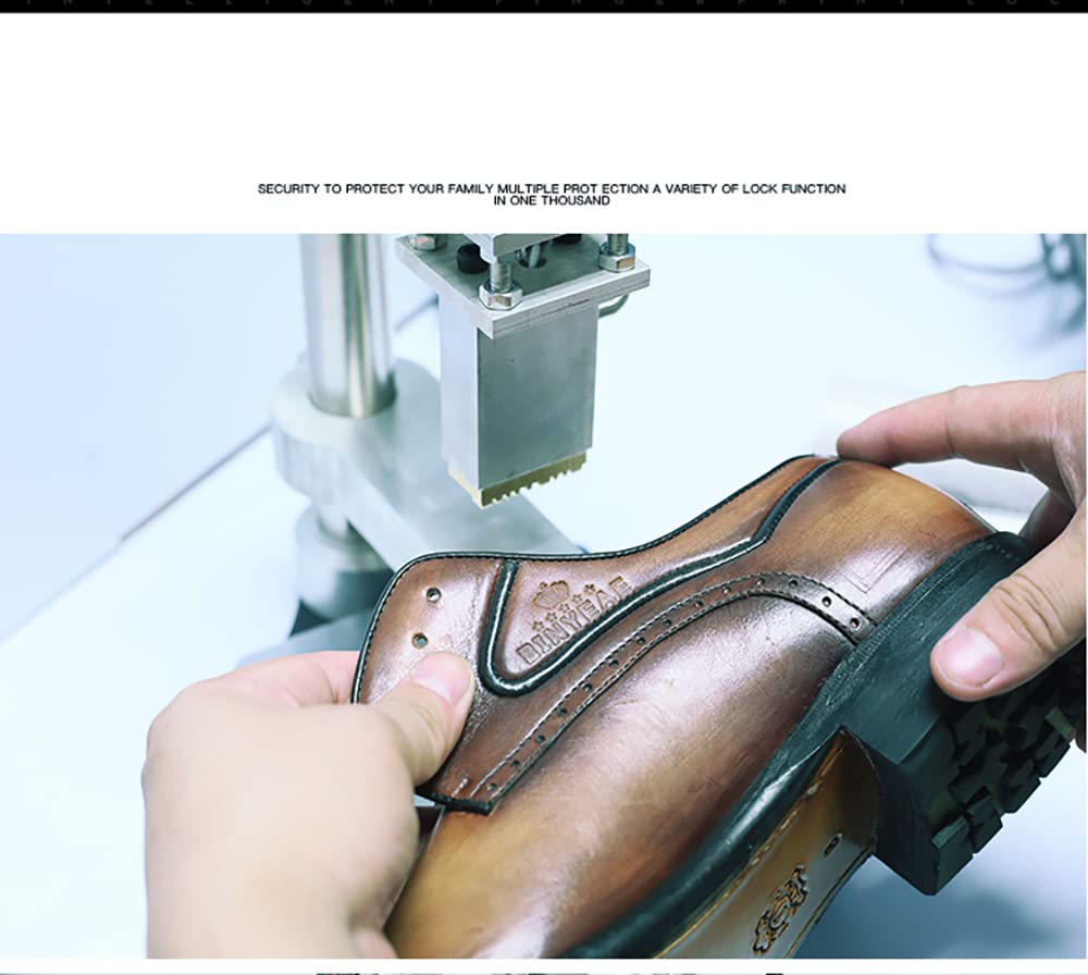 Premium 400W Leather Hot Stamping Machine - Adjustable 0-15CM Stroke & 400℃ Temperature for Shoes, Wallets, Belts Branding - Professional Logo Embossing Tool for Leather Crafts & DIY Projects - Perfect for Small Businesses & Custom Leather Goods Makers