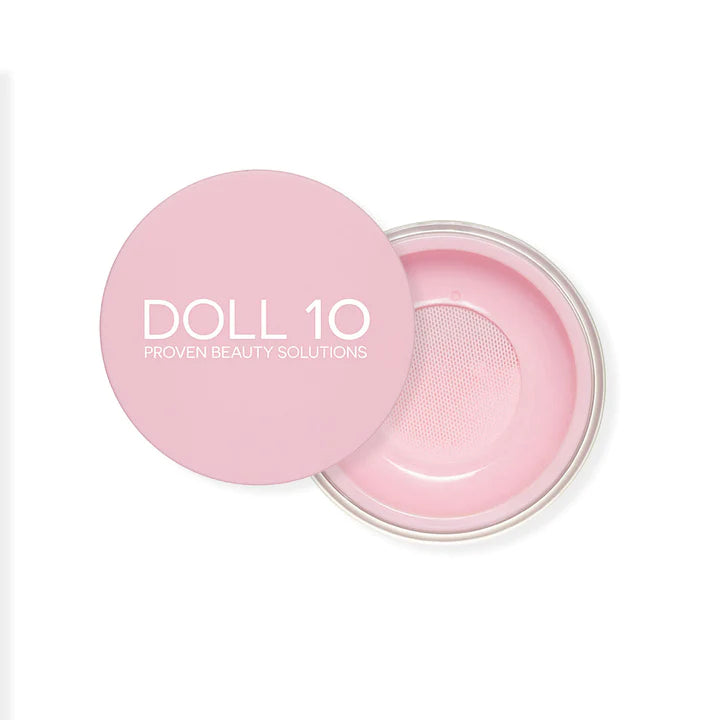 Doll 10 Skin™ Pink Powder - Brightening Treatment Powder for Face & Skin | Oil Control, Pore Minimizing, Flawless Finish | Perfect for Daily Makeup & Special Occasions