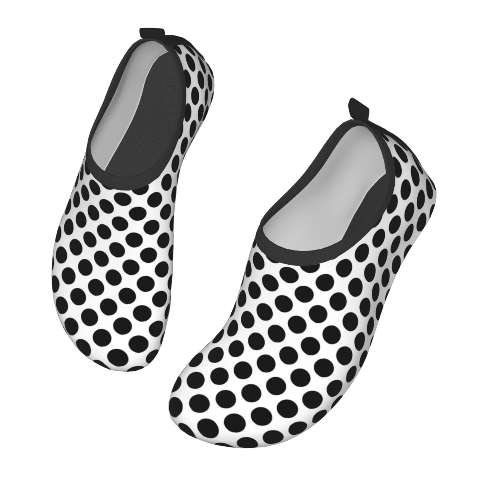 **Women's & Men's Quick-Dry Non-Slip Aqua Socks - Cute Polka Dot Beach Shoes for Swimming, Pool, Volleyball & Water Sports**    *(Perfect for Beach Vacations, Water Parks, Yoga, and Outdoor Adventures!)*