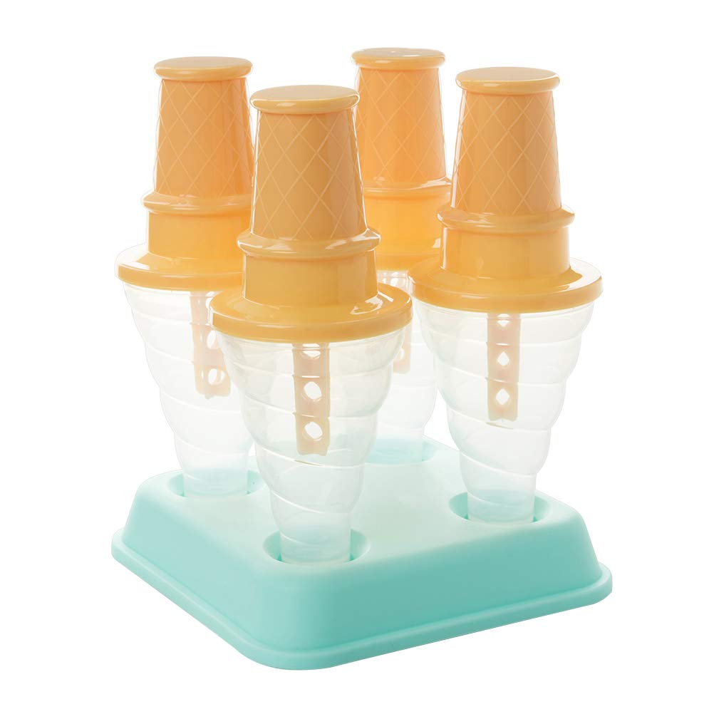 DIY Popsicle Molds Set - Reusable Ice Lolly Maker for Homemade Ice Cream - BPA-Free Plastic Ice Box with 6 Cavities - Perfect for Summer Treats, Kids Snacks & Party Desserts (Green)