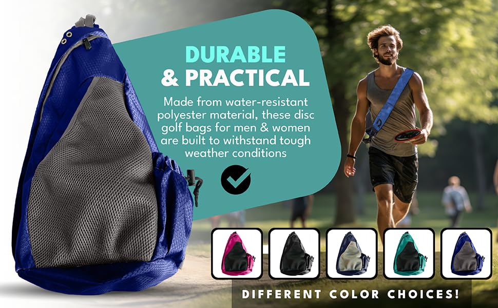 **Premium Disc Golf Backpack - Holds 6-12 Discs + 10 Extra in Inner Pocket - Durable Polyester Storage for Beginners & Enthusiasts - Includes Convenient Drink Holder - Perfect for Tournaments & Casual Play**