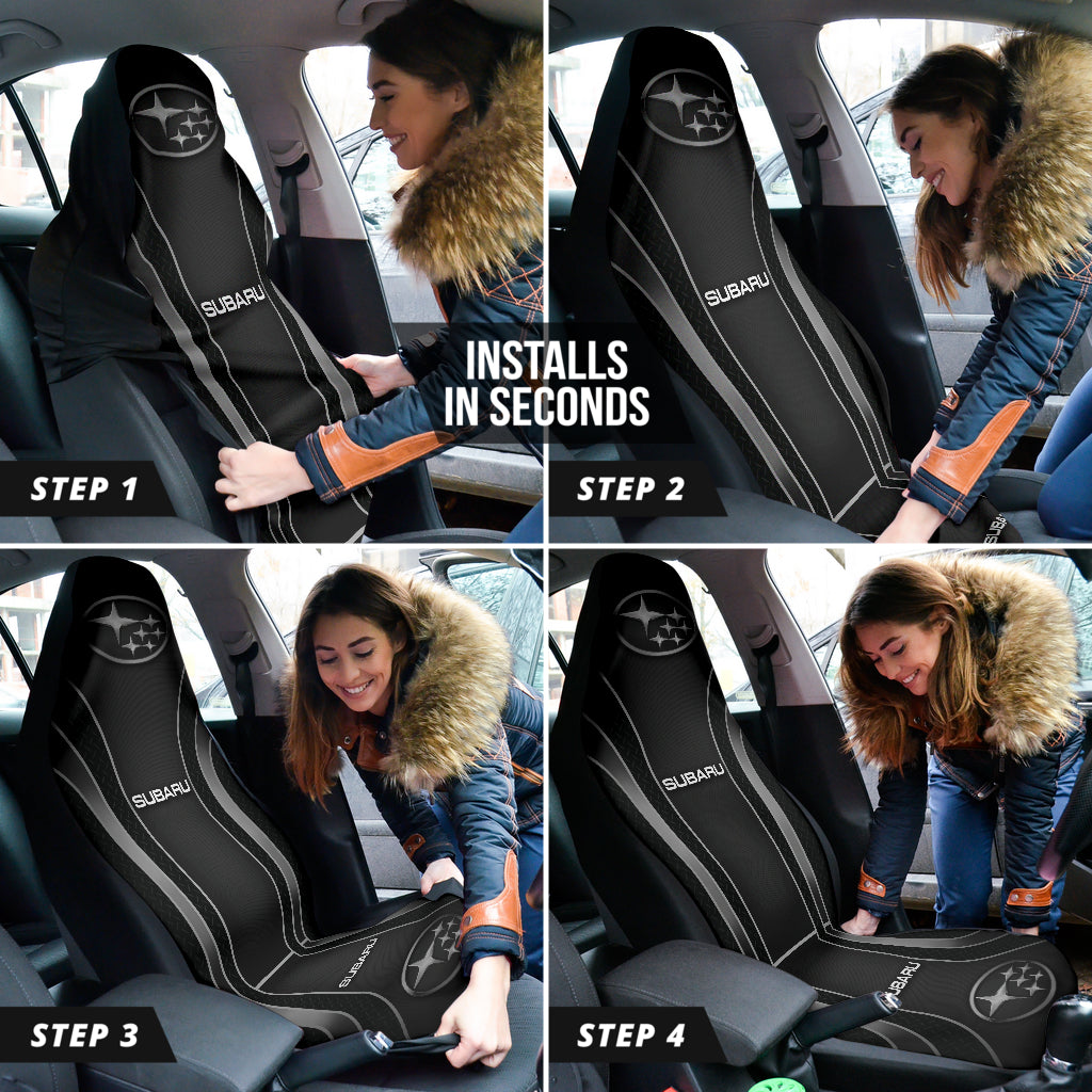 Premium Black Subaru Car Seat Covers - Universal Fit for Most Models (210402) | Waterproof & Comfortable for Daily Commute, Road Trips & Outdoor Adventures