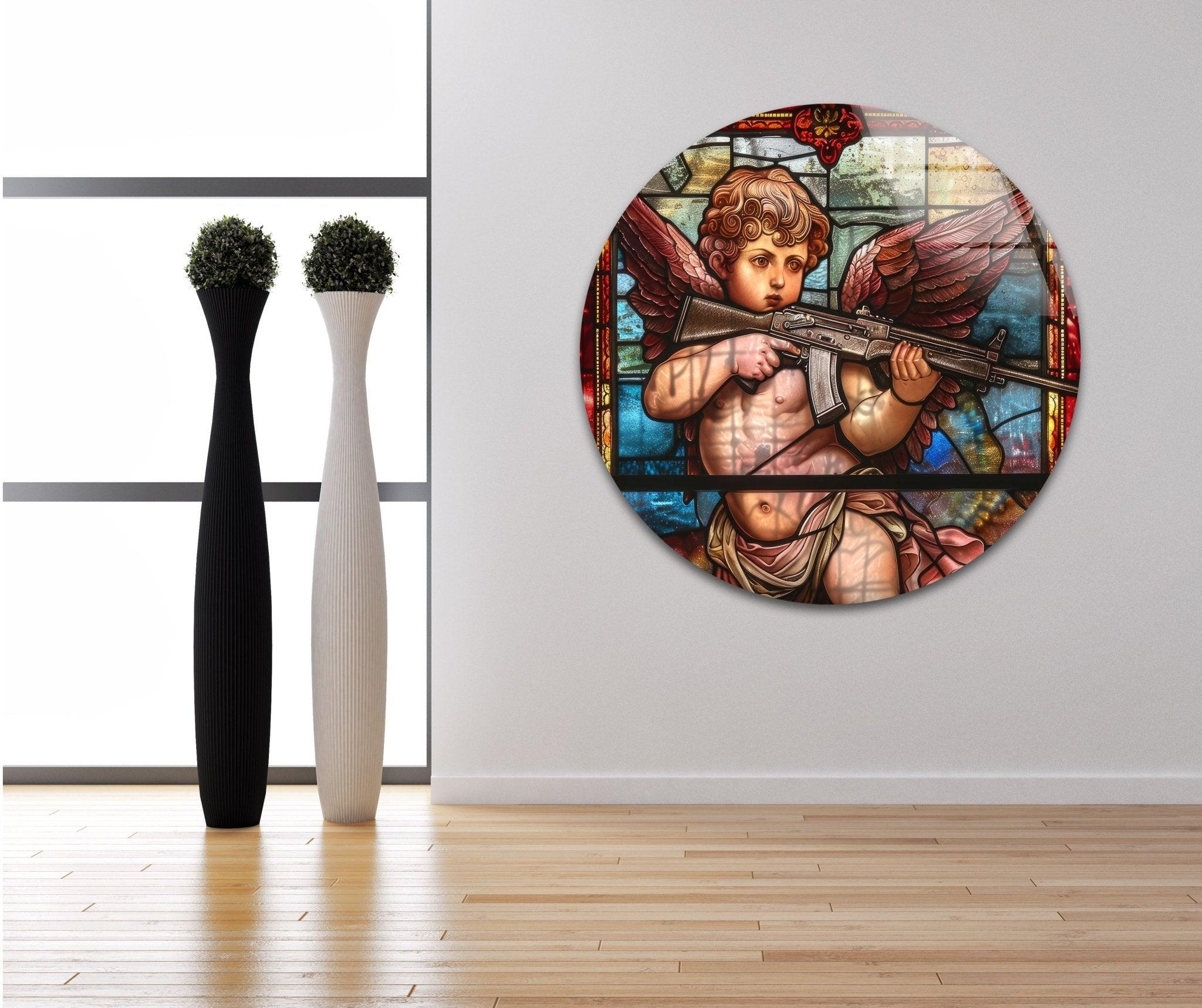 Baby Eros Glass Wall Art - Elegant Nursery Decor for Baby Rooms & Kids Bedrooms | Perfect for Newborn Gifts & Baby Showers