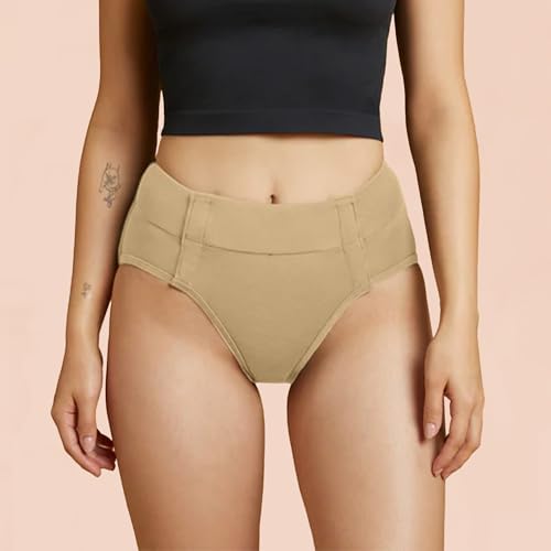 High Waist Panty with Velcro Brand Fasteners - Comfortable & Adjustable Women's Underwear for Everyday Wear, Workout & Yoga