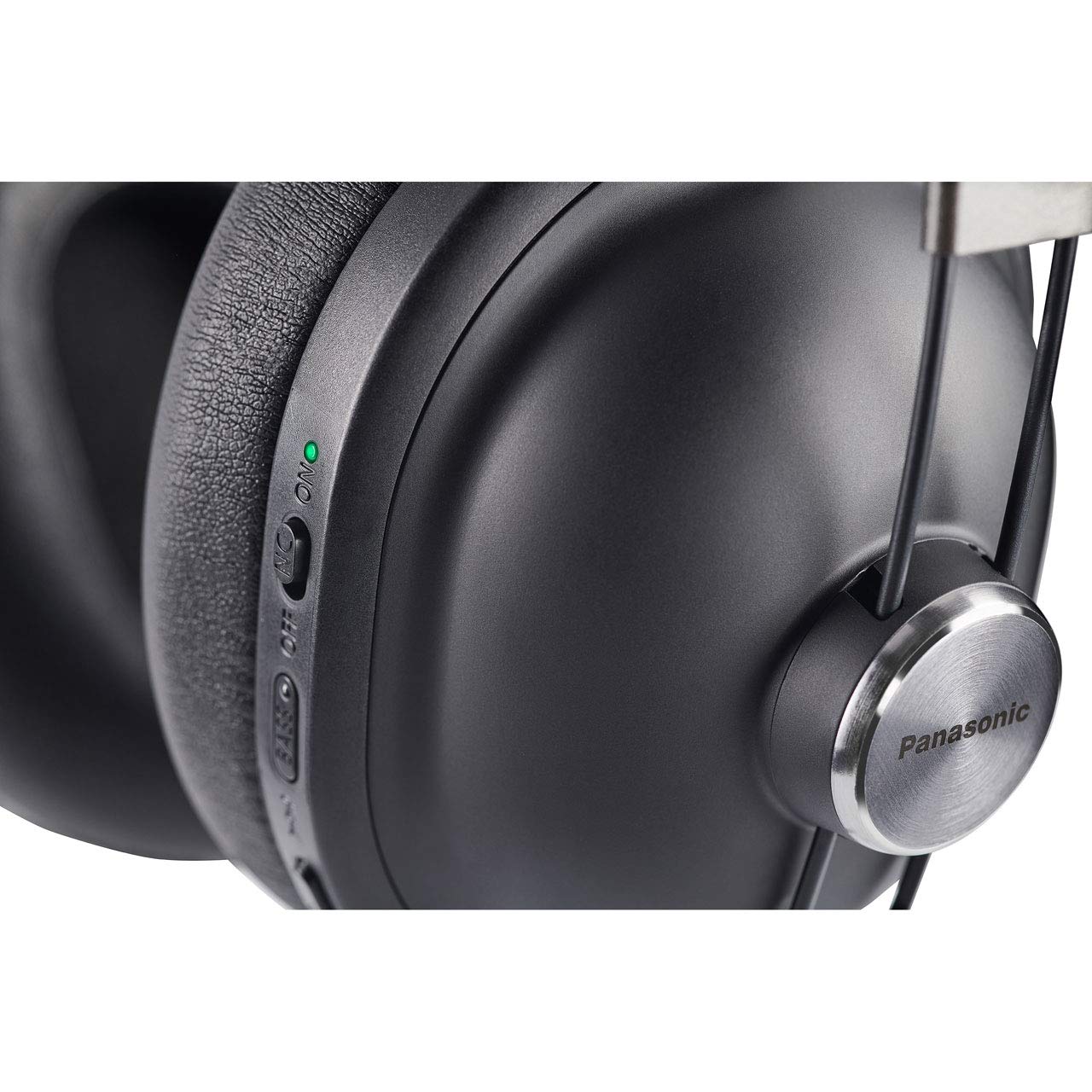 Panasonic RP-HTX90NE-K Wireless Over-Ear Bluetooth Headphones with Active Noise Cancellation, Built-in Mic & Smart Voice Control - Retro Style, Comfortable Design, Detachable Cable (Black) | Perfect for Travel, Work & Music Lovers
