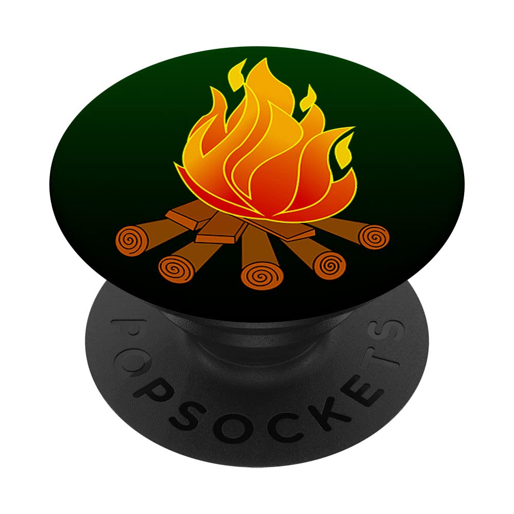 PopSockets PopGrip with Camping Design - Phone Grip & Stand for Outdoor Adventures, Hiking, and Camping Trips