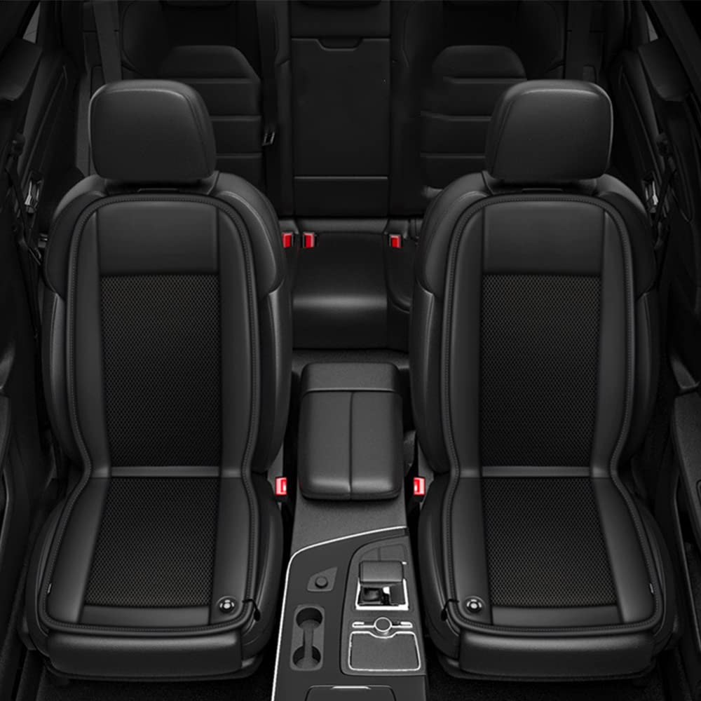 12V Cooling Car Seat Cushion with 10 Fans & 3 Temperature Settings - Fast 15-Second Cooling for Summer Driving - Breathable Air Conditioned Seat Cover - Perfect for Road Trips, Commuting & Hot Weather (1 Pack, Black, Also Available in 24V for Trucks)