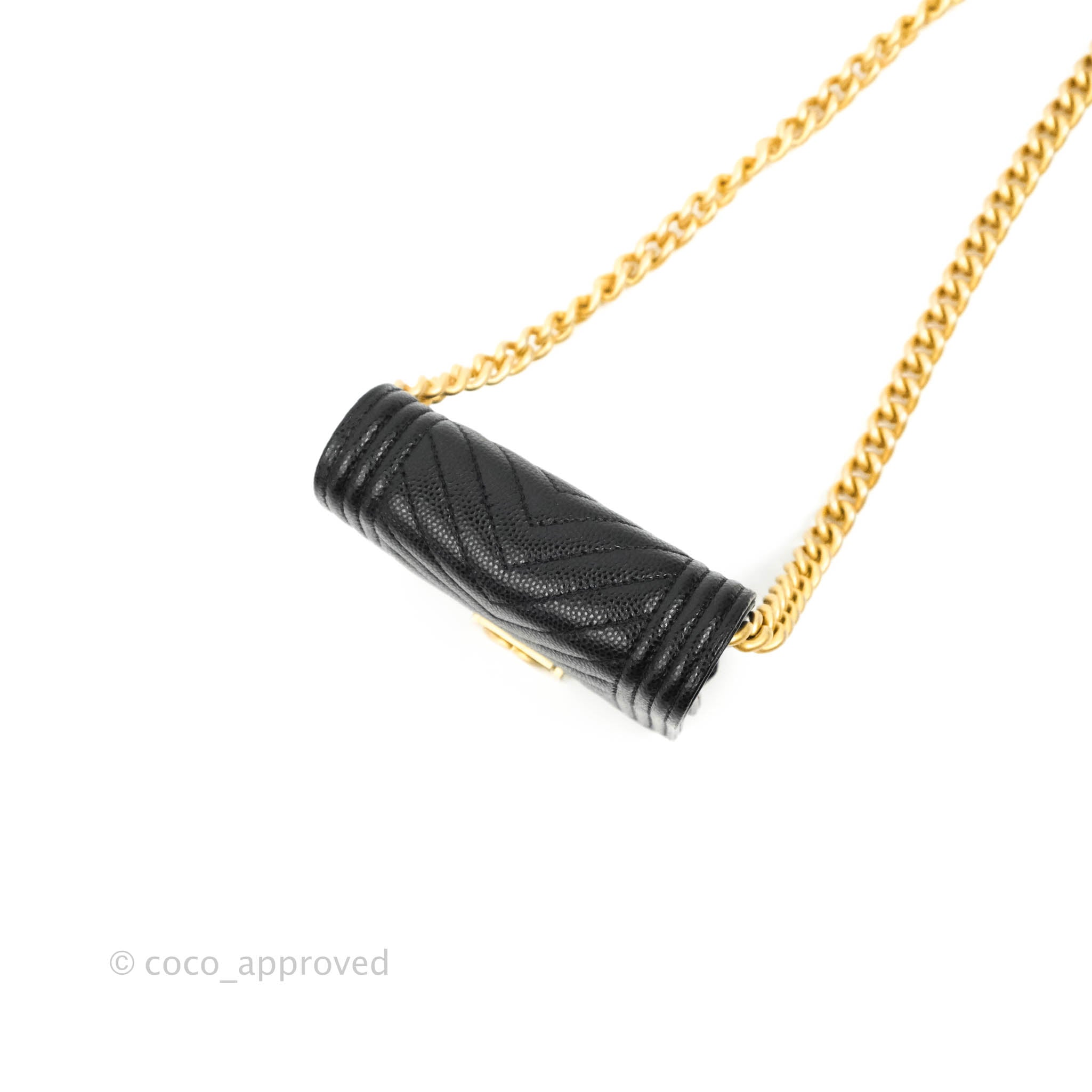 Chanel Chevron Boy Belt Bag in Black Caviar Leather with Aged Gold Hardware - Perfect for Everyday Wear & Evening Outfits