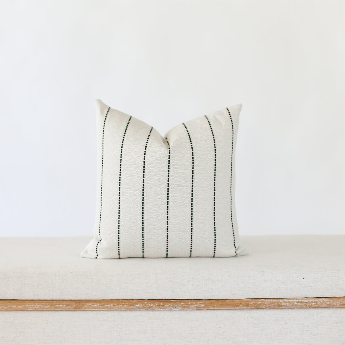 Tate Stripe Handmade Pillow Cover - Bohemian Style Decorative Throw Pillow Case for Sofa, Bed & Home Decor