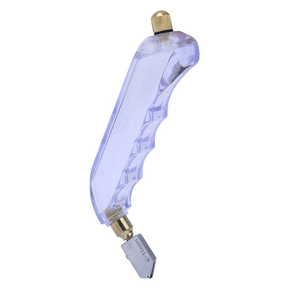 Premium Oil Glass Cutter with Ergonomic Grip - Tungsten Steel/45 Steel Roller Cutting Tool for Hard Glass, Mirrors, Ceramic Tiles & Minerals - Perfect for DIY Projects, Home Renovations & Professional Glass Cutting