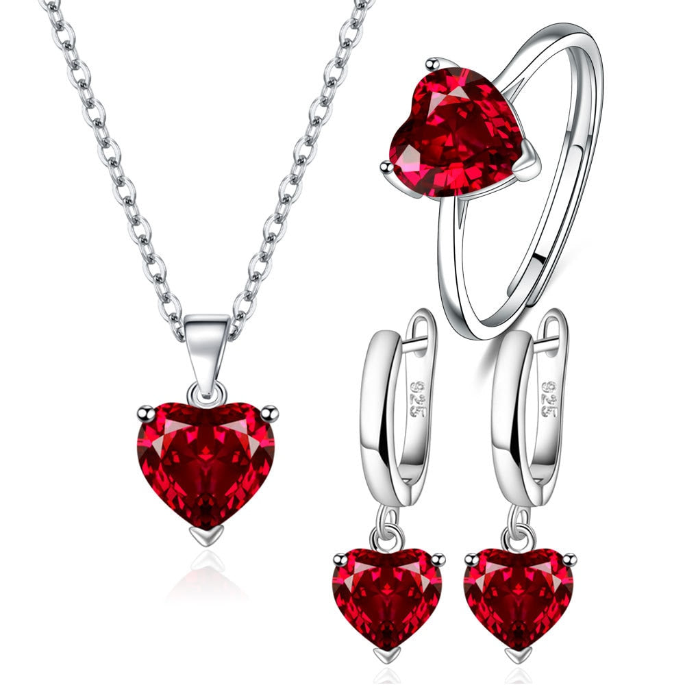 925 Sterling Silver Jewelry Set for Women - Elegant Necklace, Earrings & Bracelet Gift Set - Perfect for Weddings, Anniversaries & Special Occasions