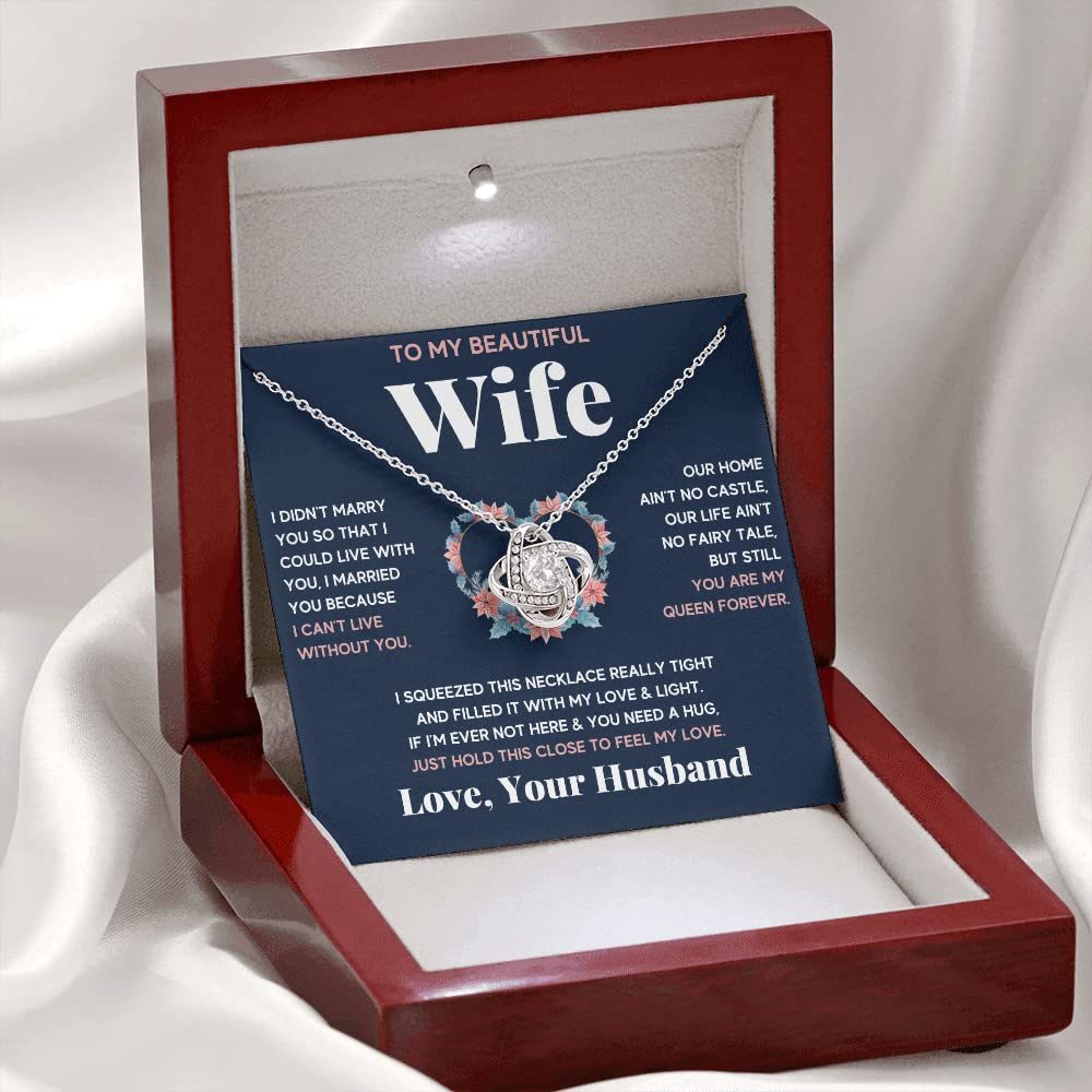 Personalized Romantic Necklace for Wife - Custom Engraved Jewelry Gift for Birthday, Valentine's Day & Anniversary | Heart Pendant with 