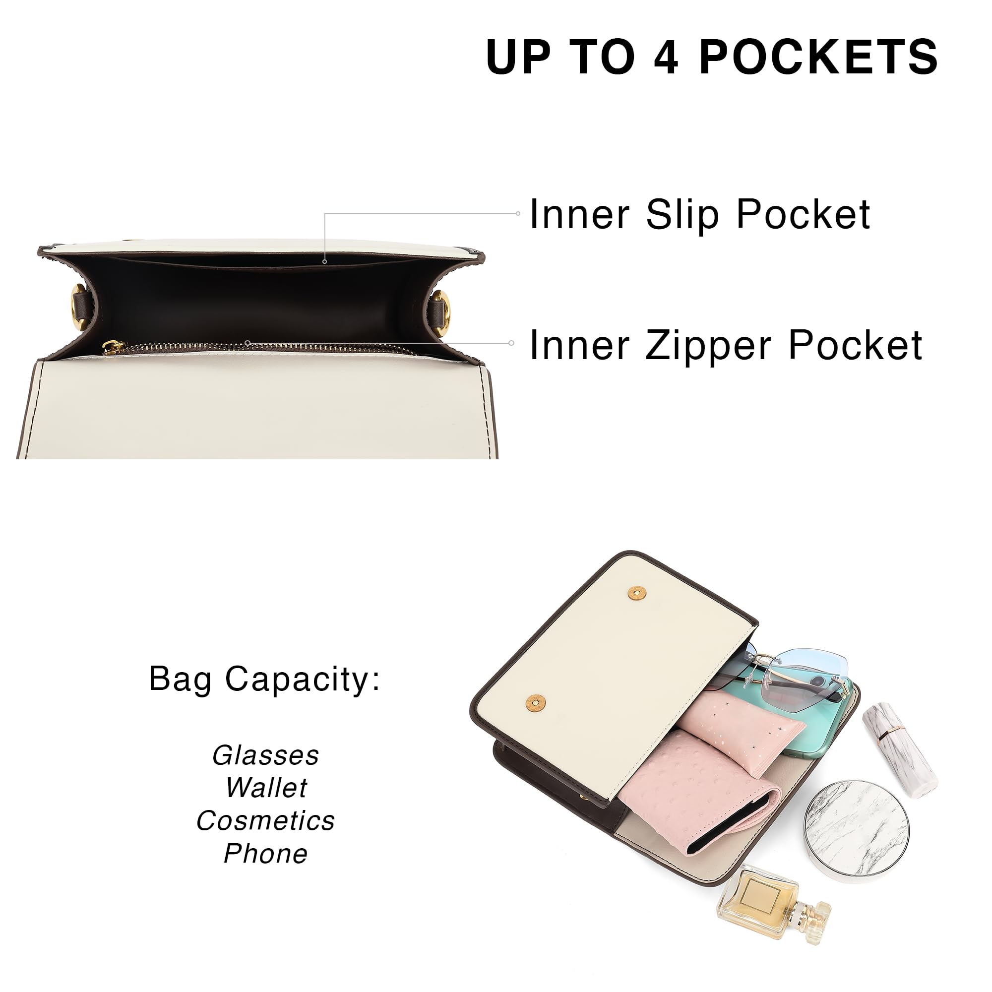 Stylish Scarleton Crossbody Bags for Women - Structured Mini Satchel Purse with Top Handle Shoulder Strap (H2077) | Perfect for Work, Travel & Everyday Use