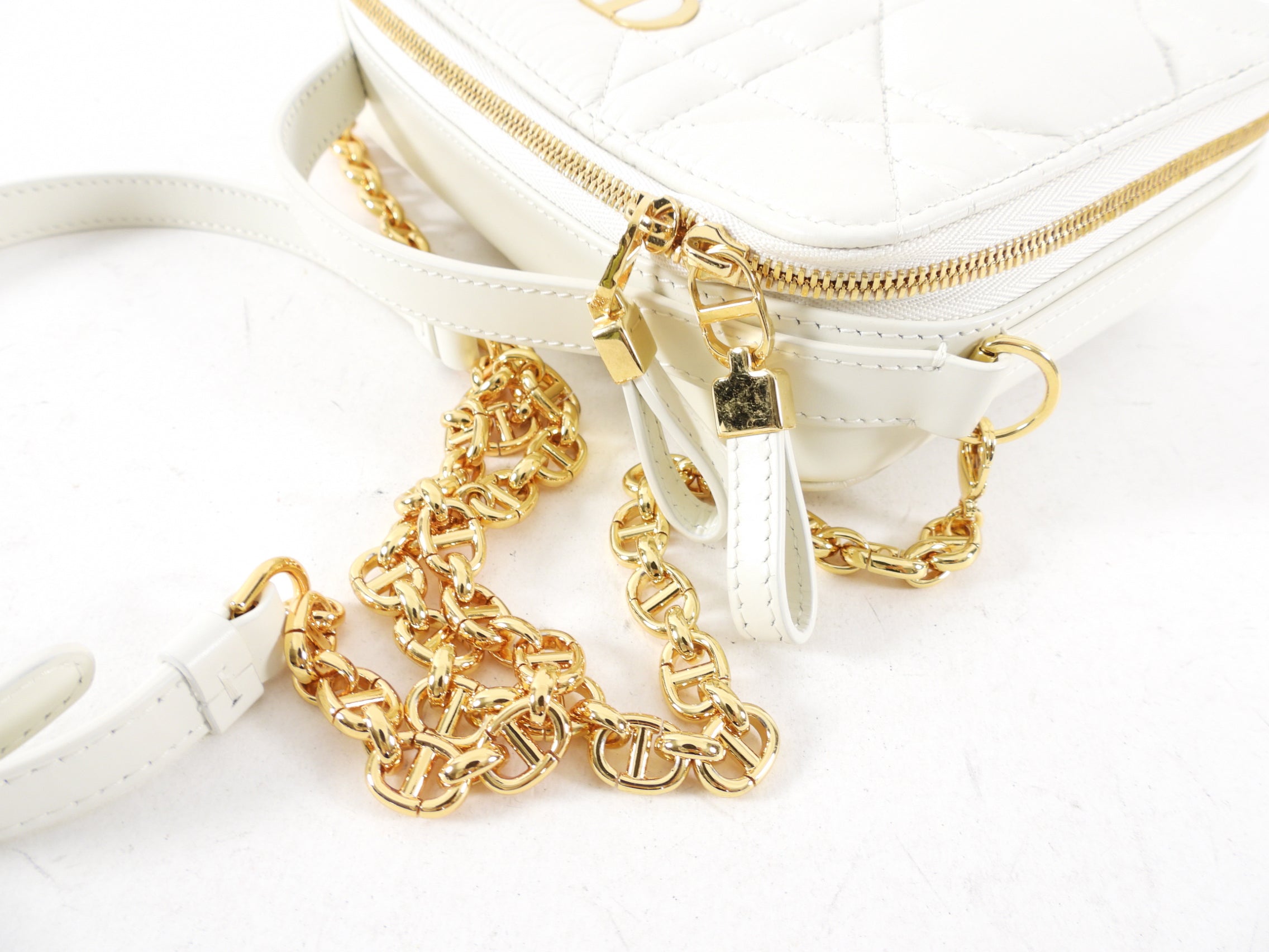 Christian Dior Caro Box Card Pouch Bag with Chain Strap - Luxury Designer Wallet on Chain for Women | Perfect for Parties, Date Nights & Special Occasions