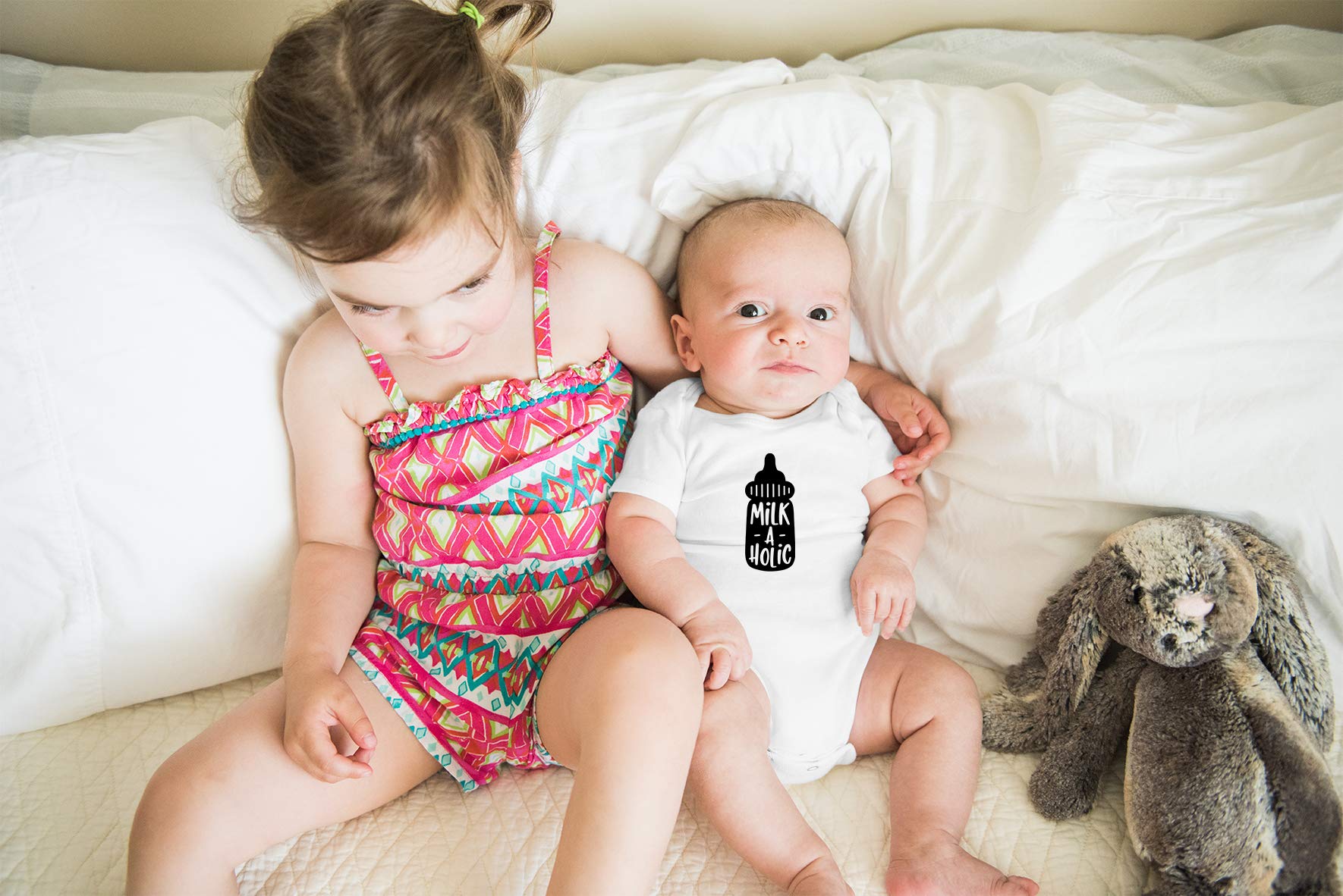 Funny Milk-A-Holic Baby Bodysuit - Cute Unisex Newborn Romper Outfit for Boys & Girls | AW Fashions Infant Clothes for Playtime & Photo Shoots