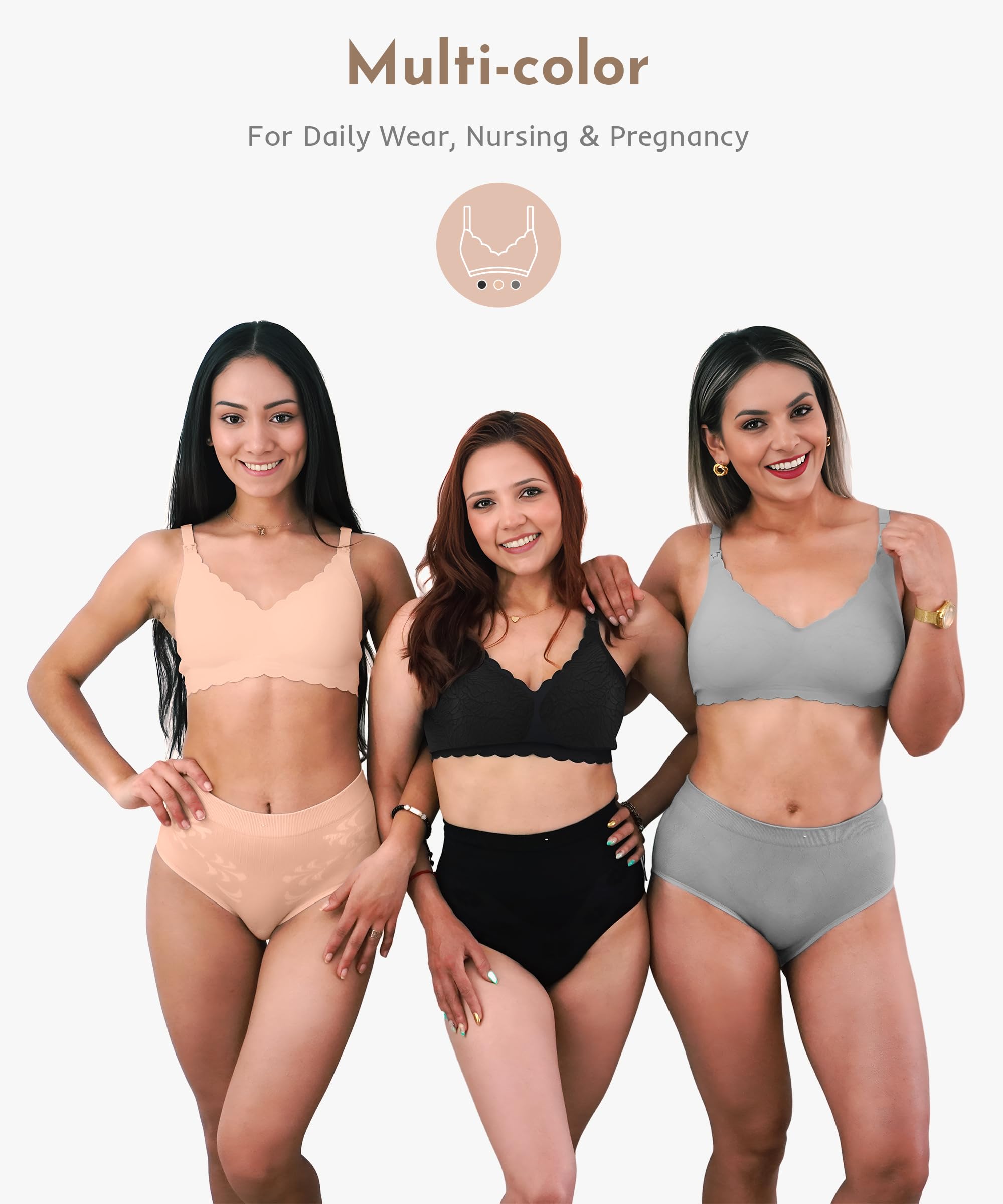 Seamless Nursing Bras for Breastfeeding - Ultra Comfort Maternity Bra for Women, Natural Shape Pregnancy Support - Perfect for Daily Wear, Night Nursing & Postpartum Recovery