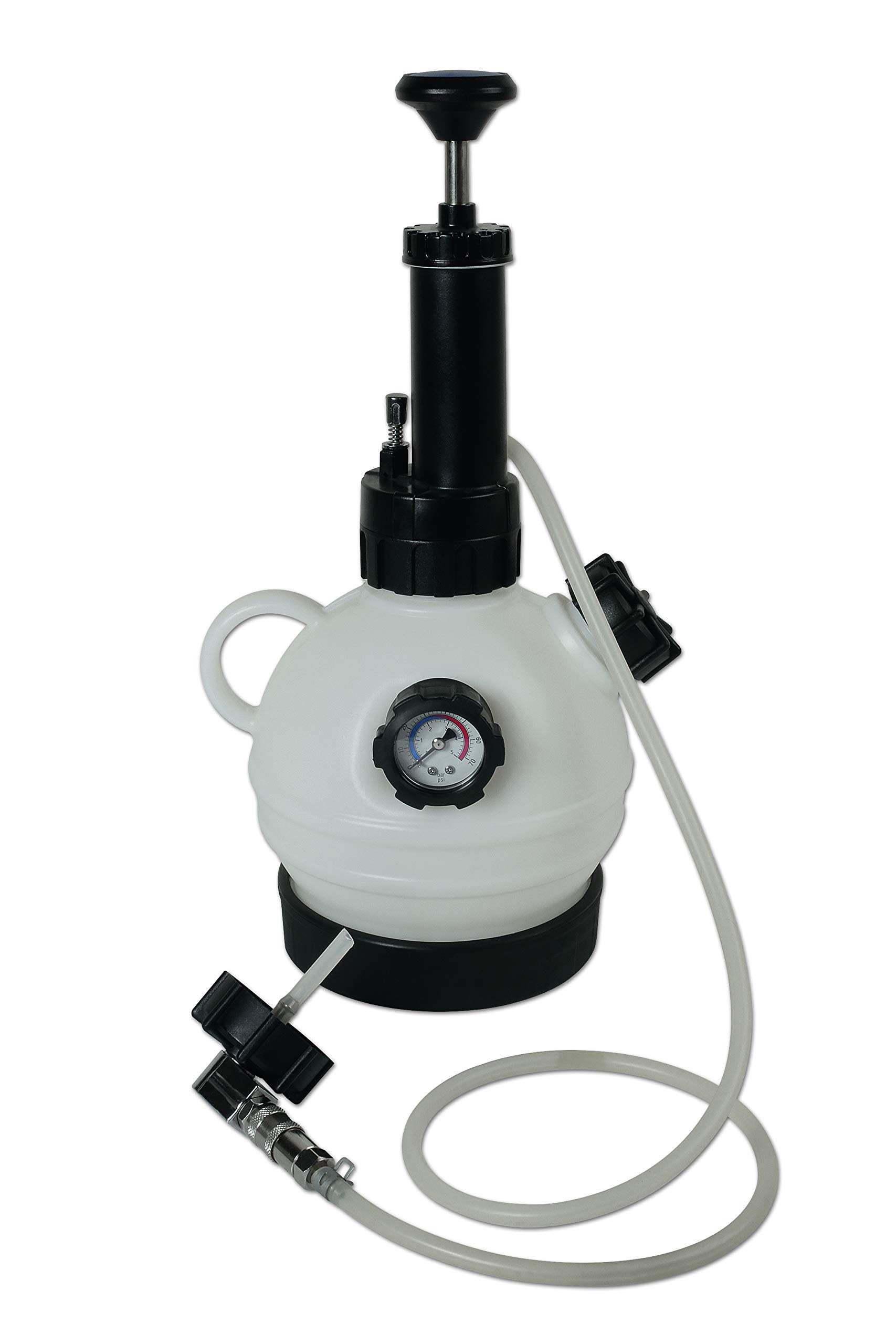 Laser 4832 Manual Pressure Brake Bleeder Kit - 2 Liter Capacity for Car & Motorcycle Brake Fluid Bleeding - Perfect for DIY Auto Repair & Maintenance